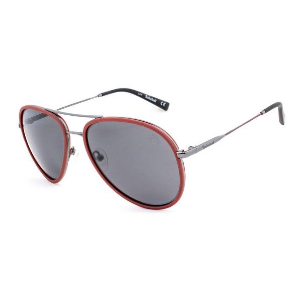 Unisexsolglasögon Timberland TB9118-6068D Silvrig (60 Mm)