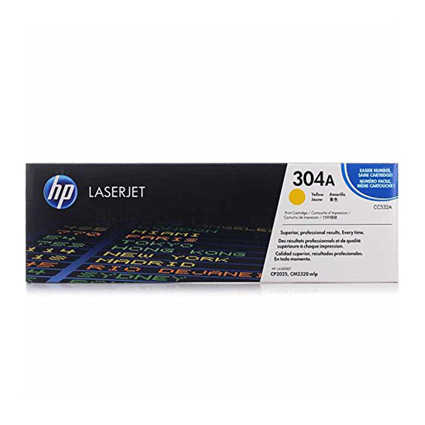 Original Toner HP CC532A Gul