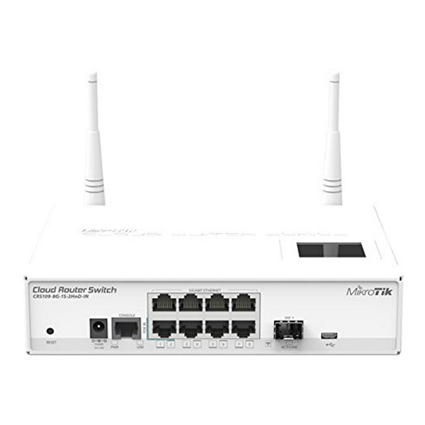 Skrivbords omkopplare Mikrotik CRS109-8G-1S-2 8G 2,4GHz L5