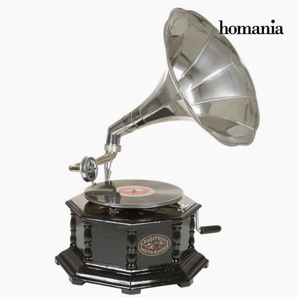 grammofon Åttahörnig Svart Silver - Old Style Samling by Homania