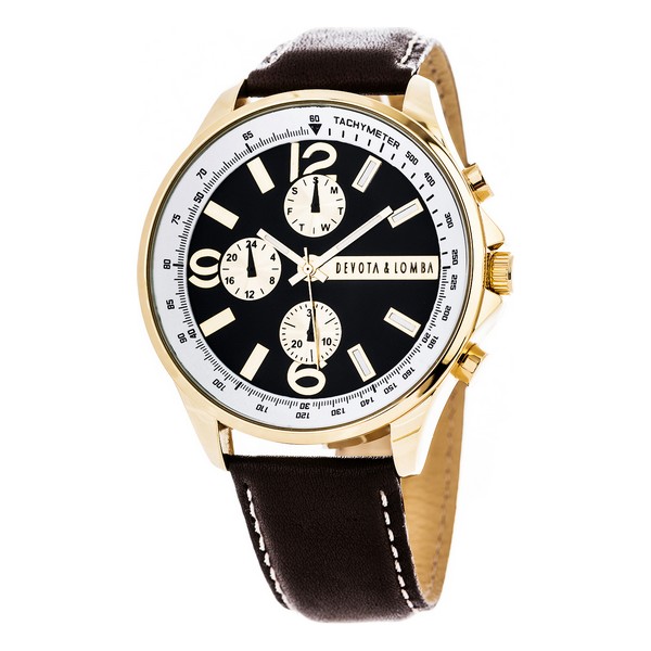 Herrklocka Devota & Lomba DL003MLMF-02BRBLACK (45 mm)