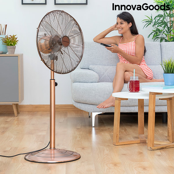 Stående Fläkt Copper Retro InnovaGoods Ø 40 cm 55W